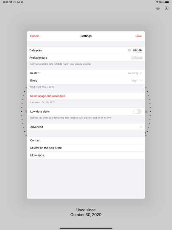 Databit: Dataverbruik iPad app afbeelding 4