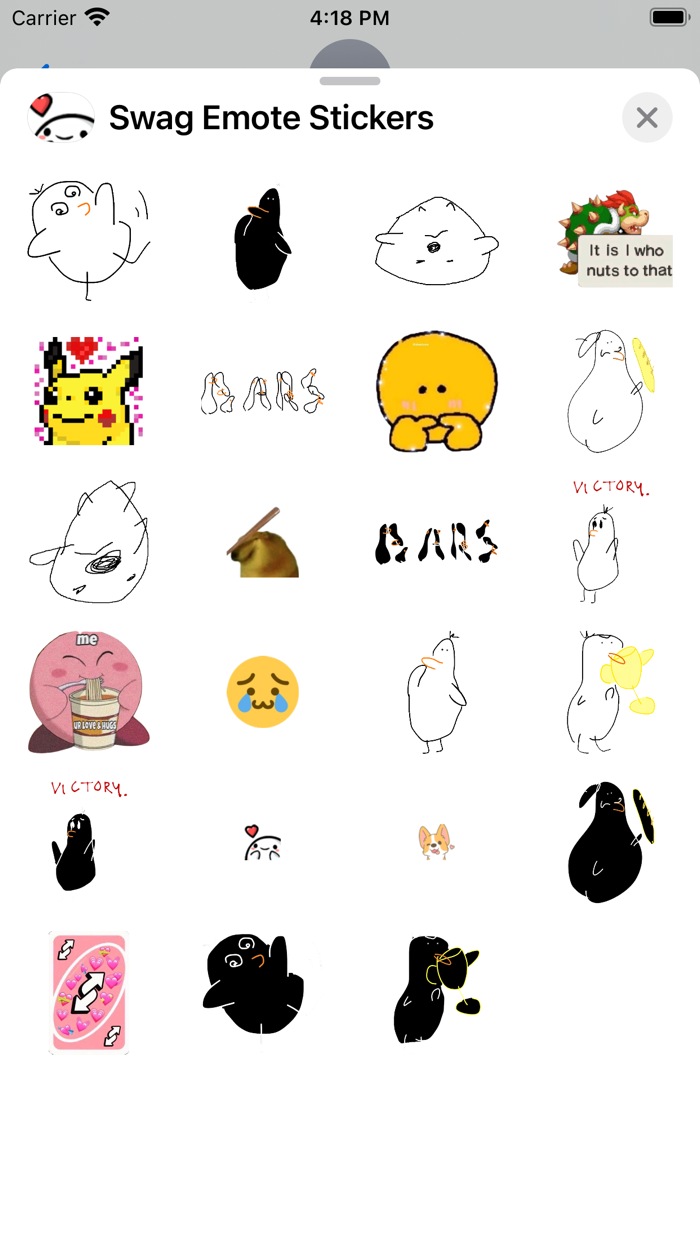 Swag Emote Stickers