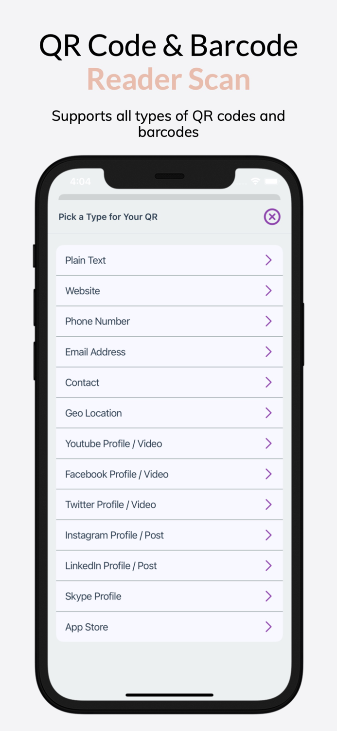 QR Code  Barcode Reader Scan