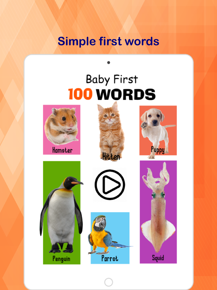 First words animal for kids