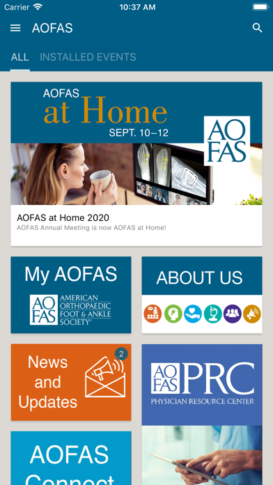 AOFAS Society App screenshot 2