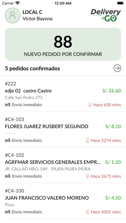 DeliveryGO Proveedor