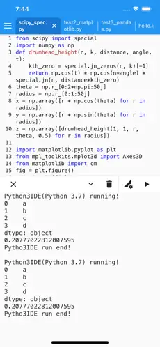 Screenshot 1 Python3IDE iphone