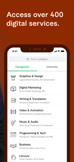 Fiverr app screenshot