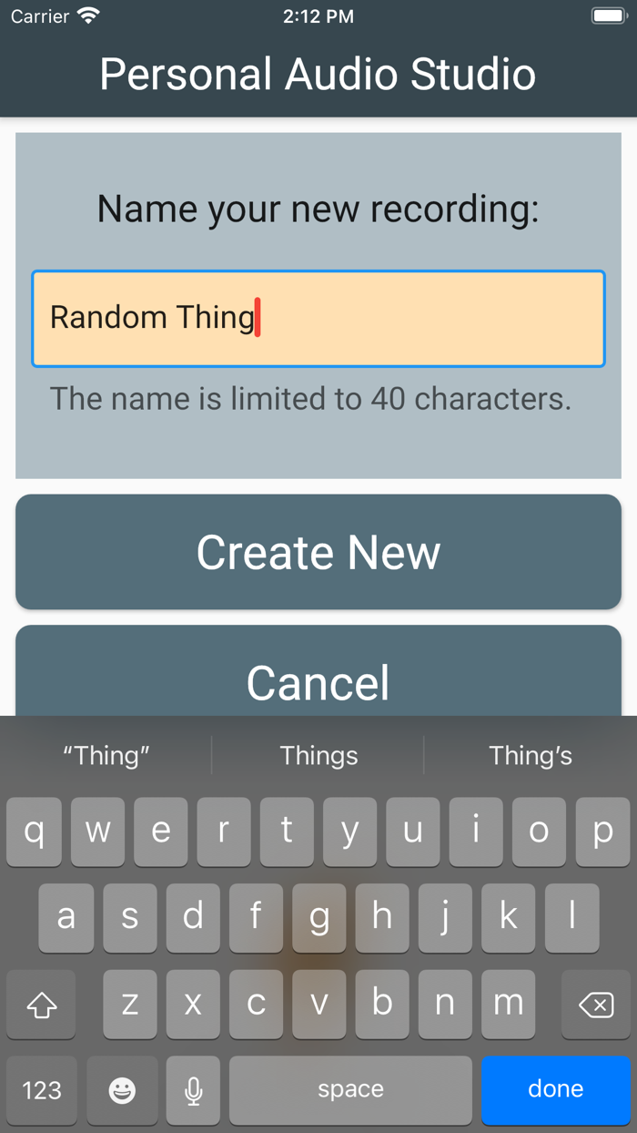 Personal Audio Studio