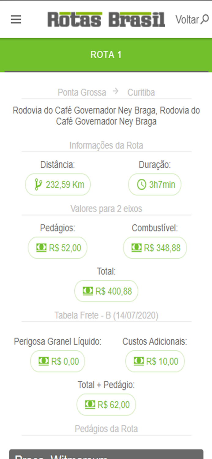 Rotas Brasil Pedágios