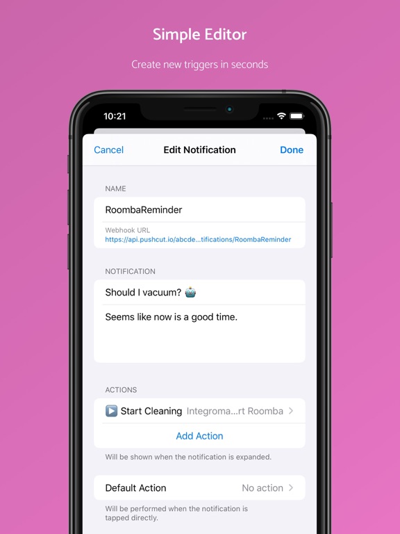 iPad Image of Pushcut: Shortcuts Automation