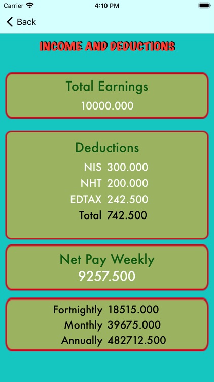 Jamaican Salary Calculator screenshot-4