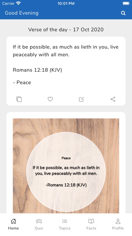 Bible Topics and Quiz