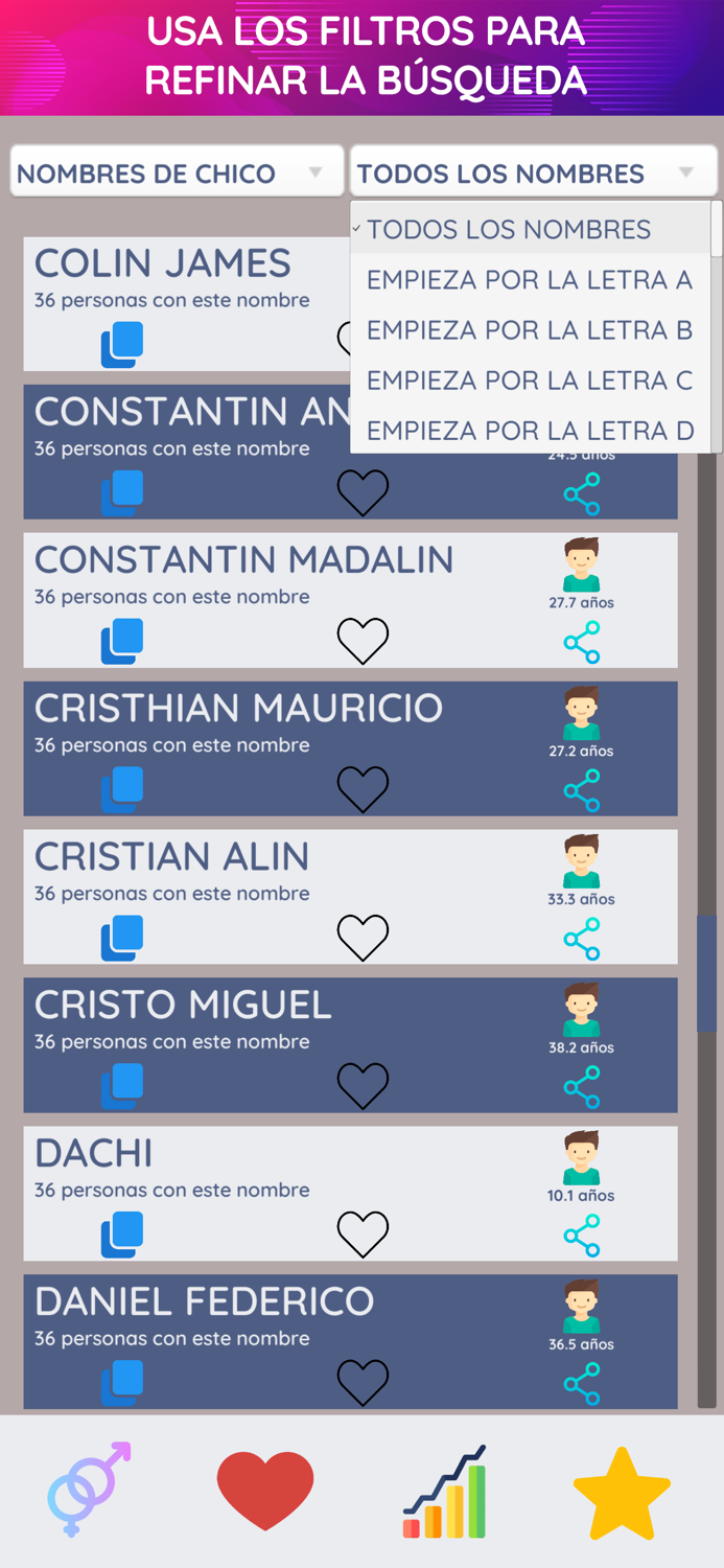 Nombres bebé - Nombres niño