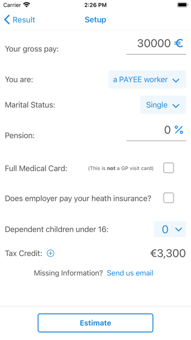 Irish Tax Calculator screenshot 2