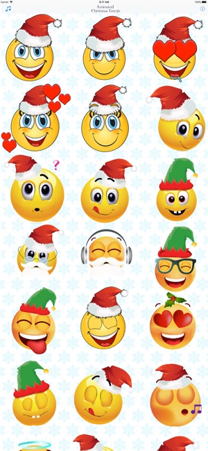 Geanimeerde Kerstmis Emoji In De App Store