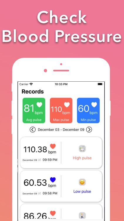 Check blood pressure app