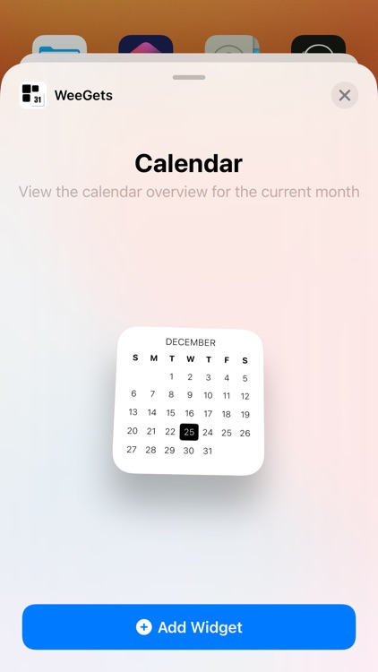 WeeGets - Calendar Home Widget