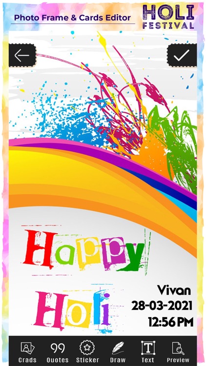 Holi Photo Frame & Card Editor