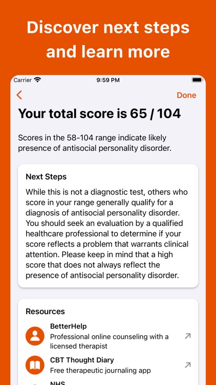 Antisocial Personality D. Test