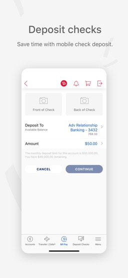 Bank of America Mobile Banking app screenshot