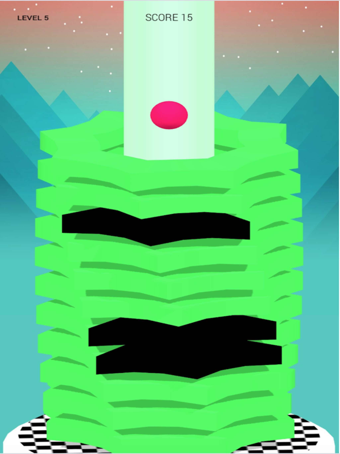 Stack Spiral Jump Fall Ball