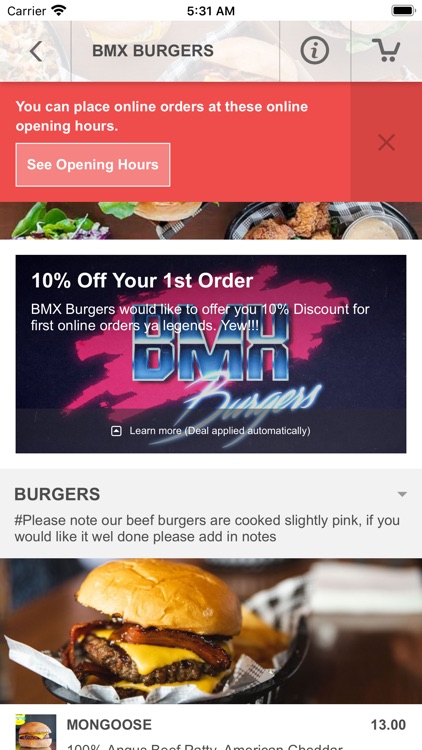 BMX BURGERS