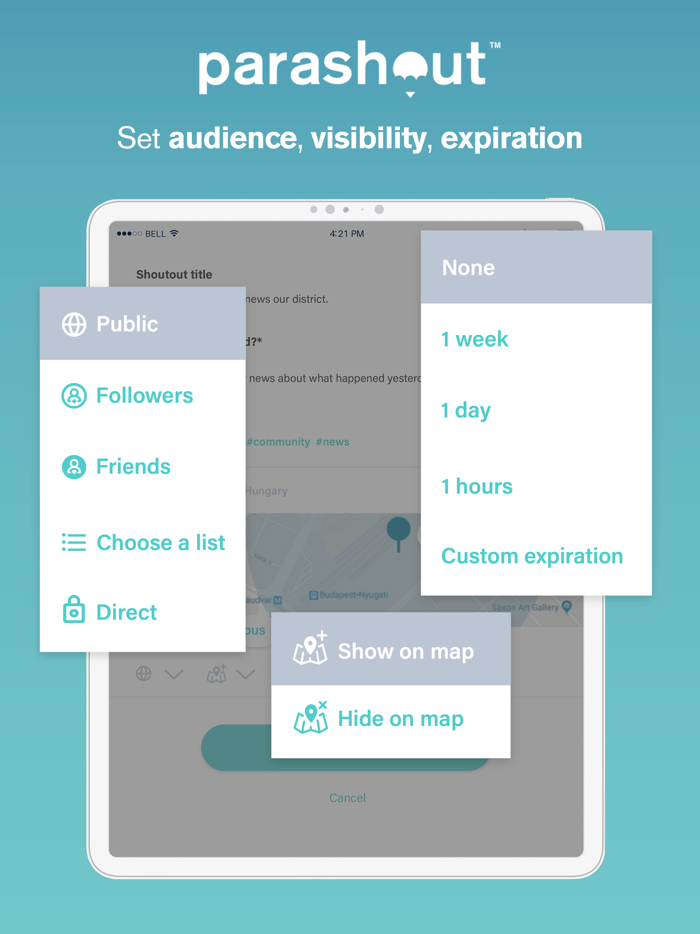 Parashout Local community app