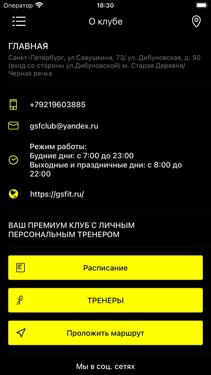 GSF. Спортивный клуб