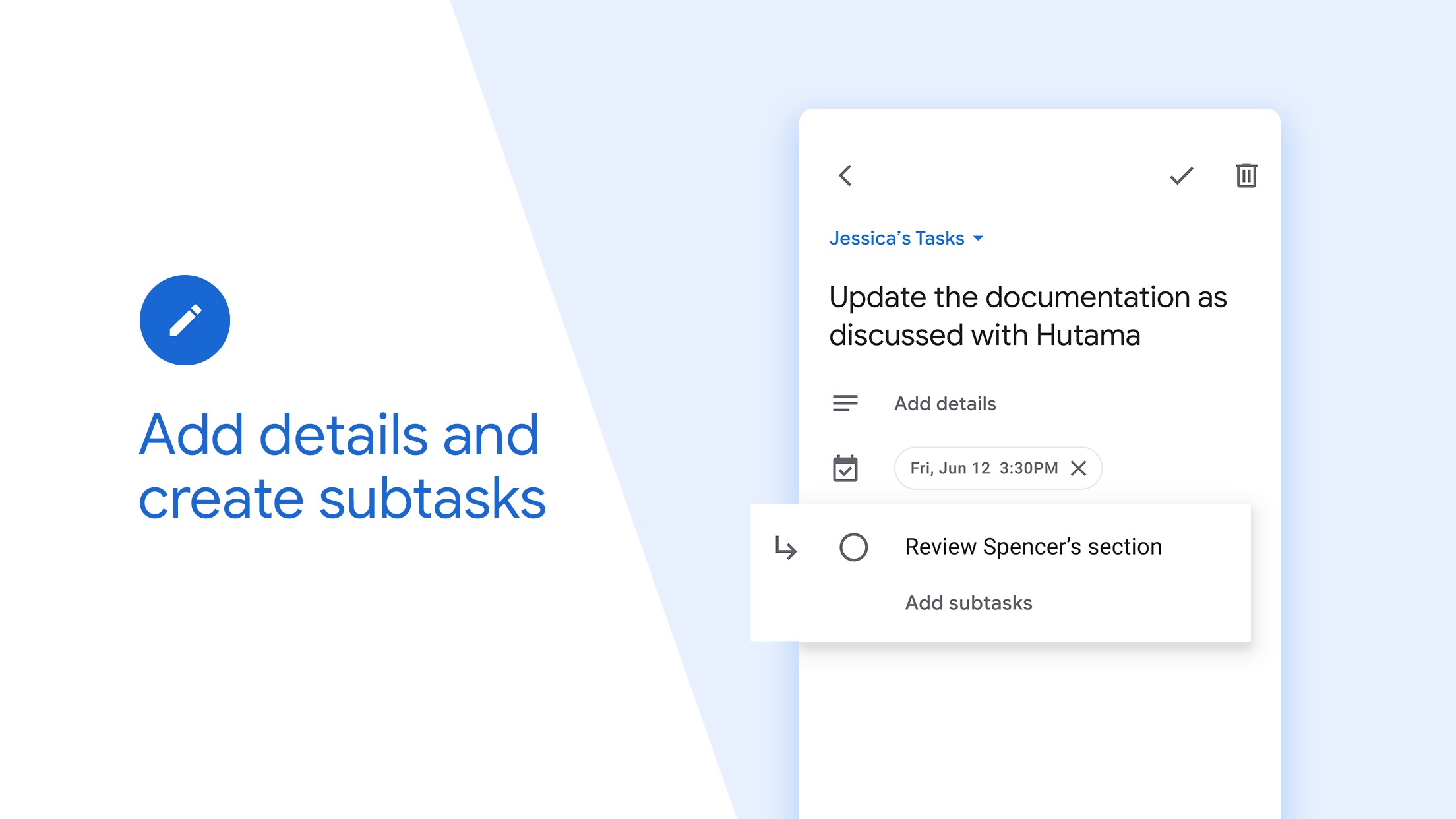 Screenshot do app Google Tarefas: seja produtivo