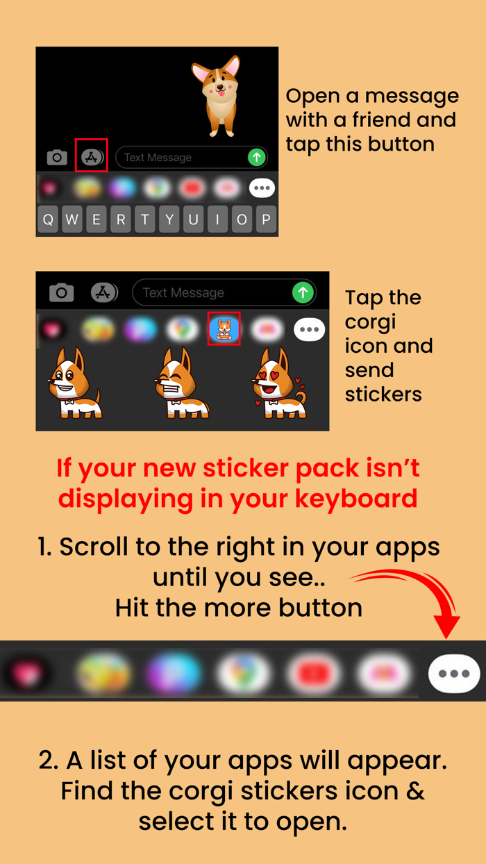 Cute Corgi Dog Stickers