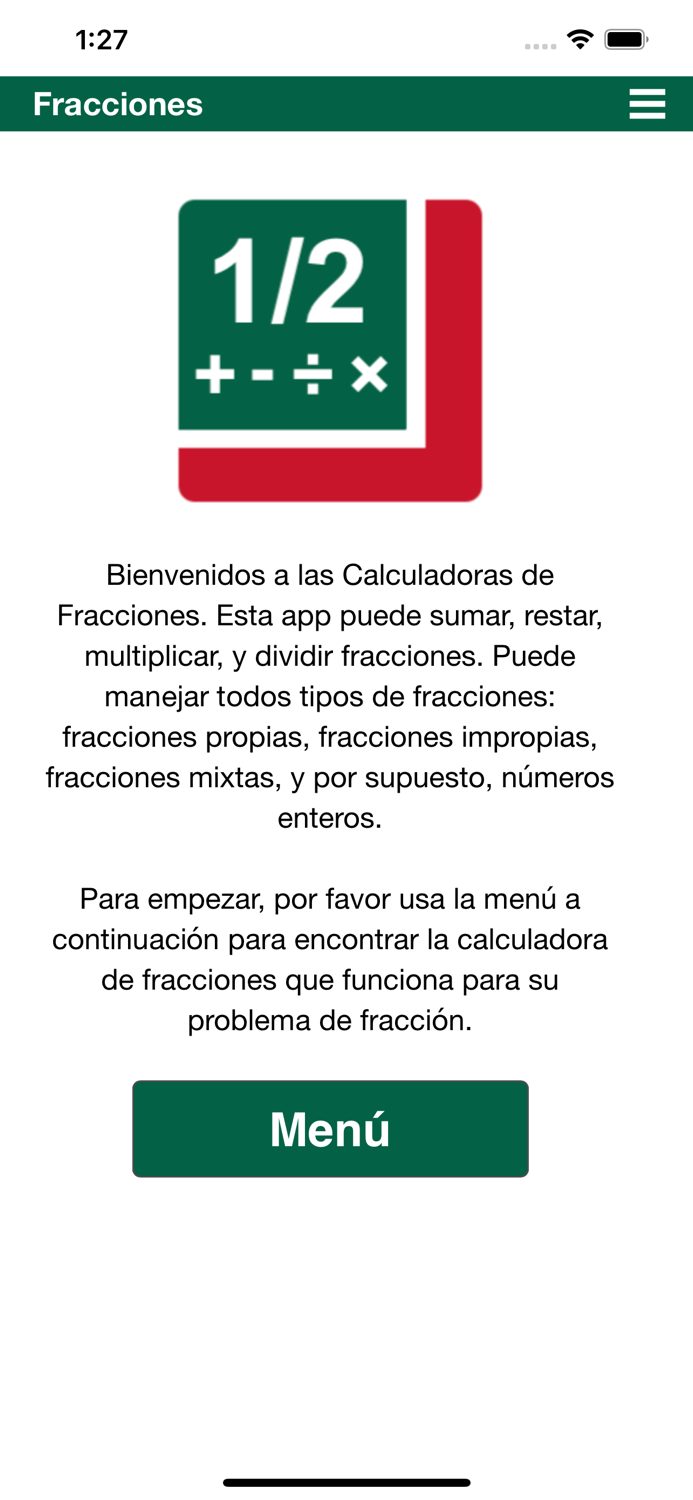 Calculadoras de fracciones