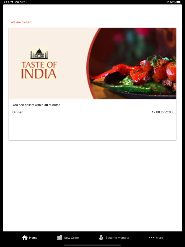 Taste of India - Online