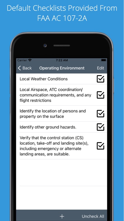 Drone Checklist for UAS UAV