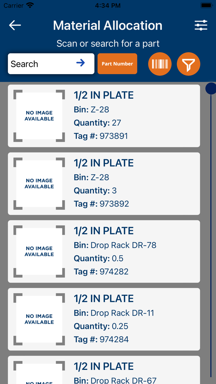 E2 MFG Material Allocation