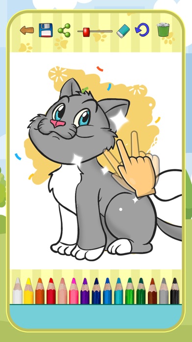 How to cancel & delete Coloring cats and kittens - drawings to paint from iphone & ipad 2