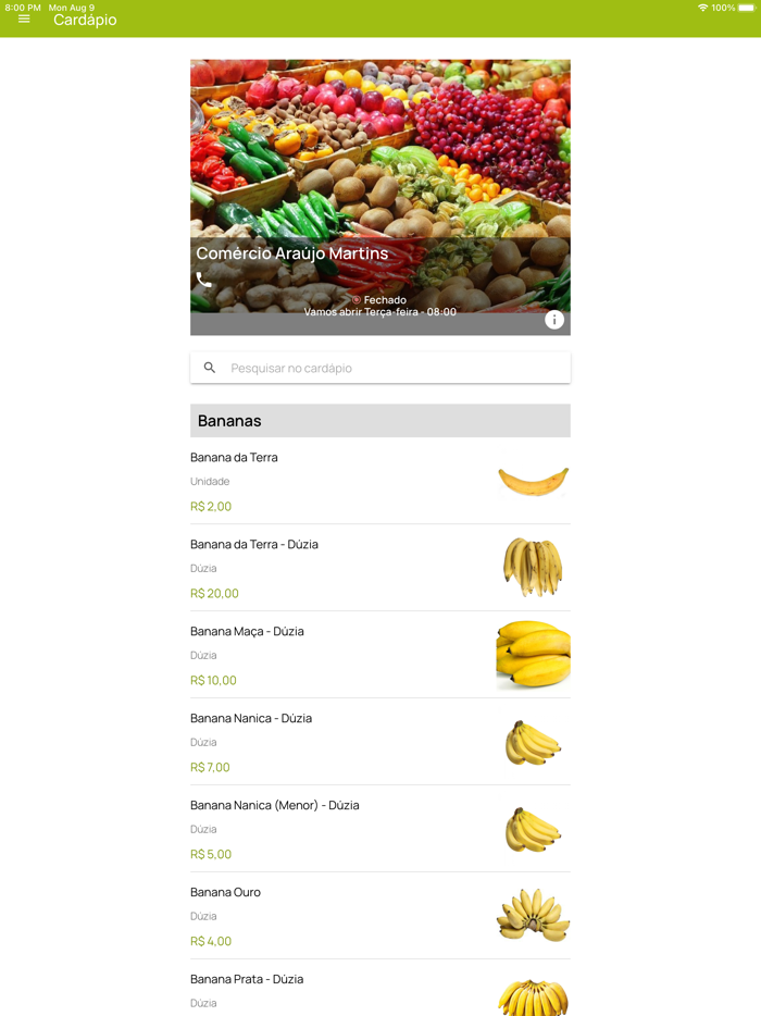 Comércio Frutas Araújo Martins