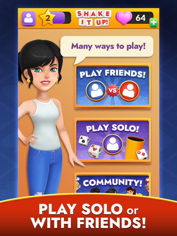 SHAKE IT UP Cards on Dice