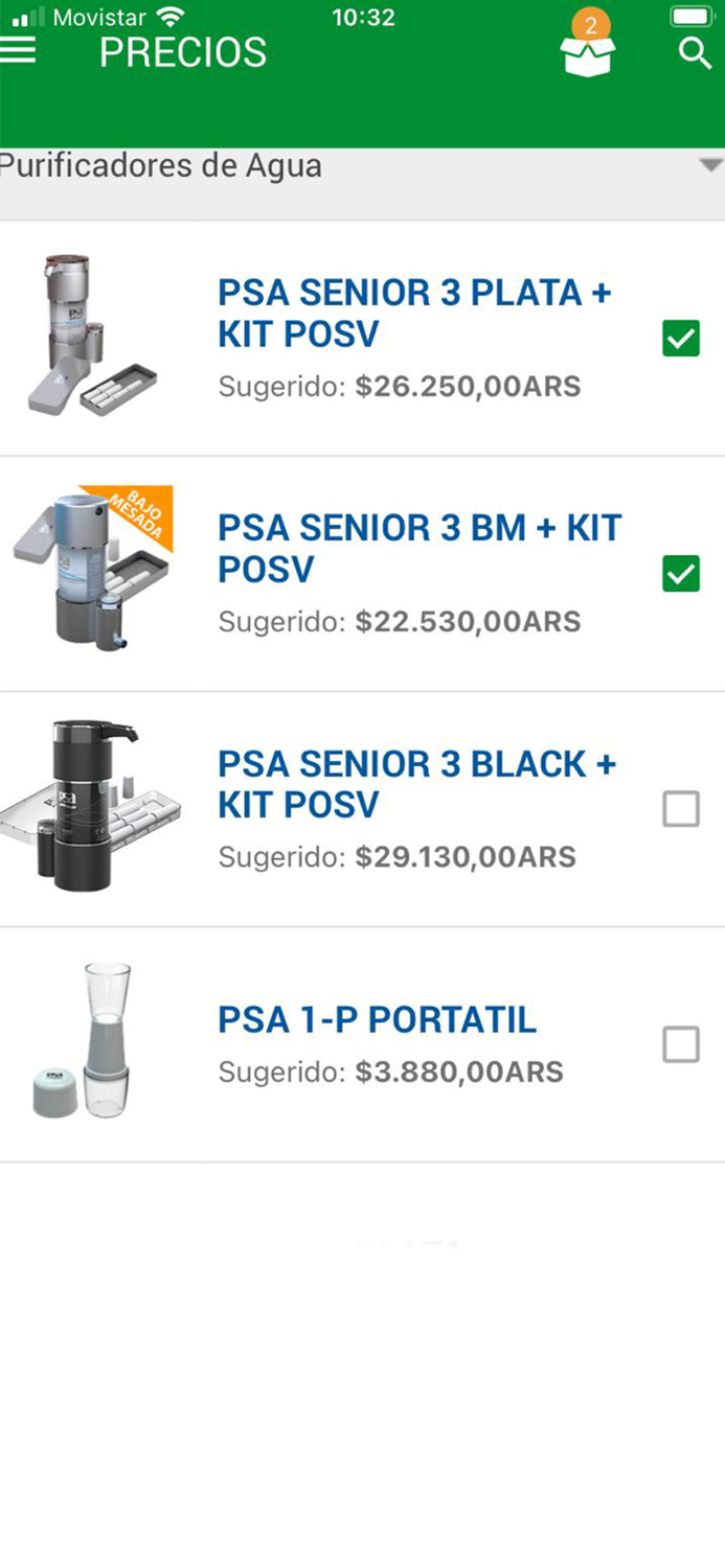 Lista de precios PSA