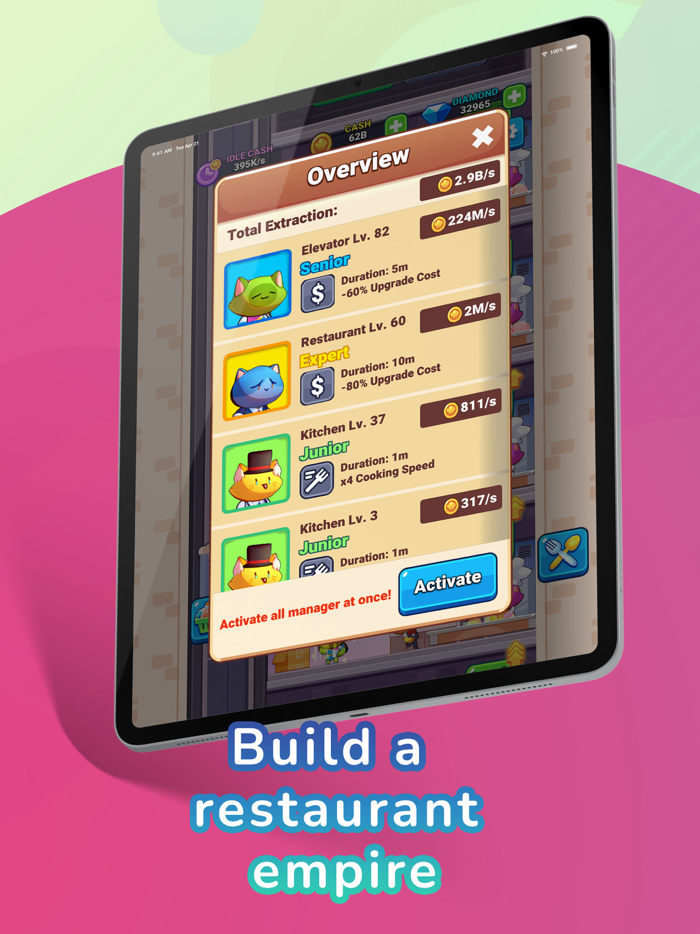 Idle Restaurant Cat Meoww