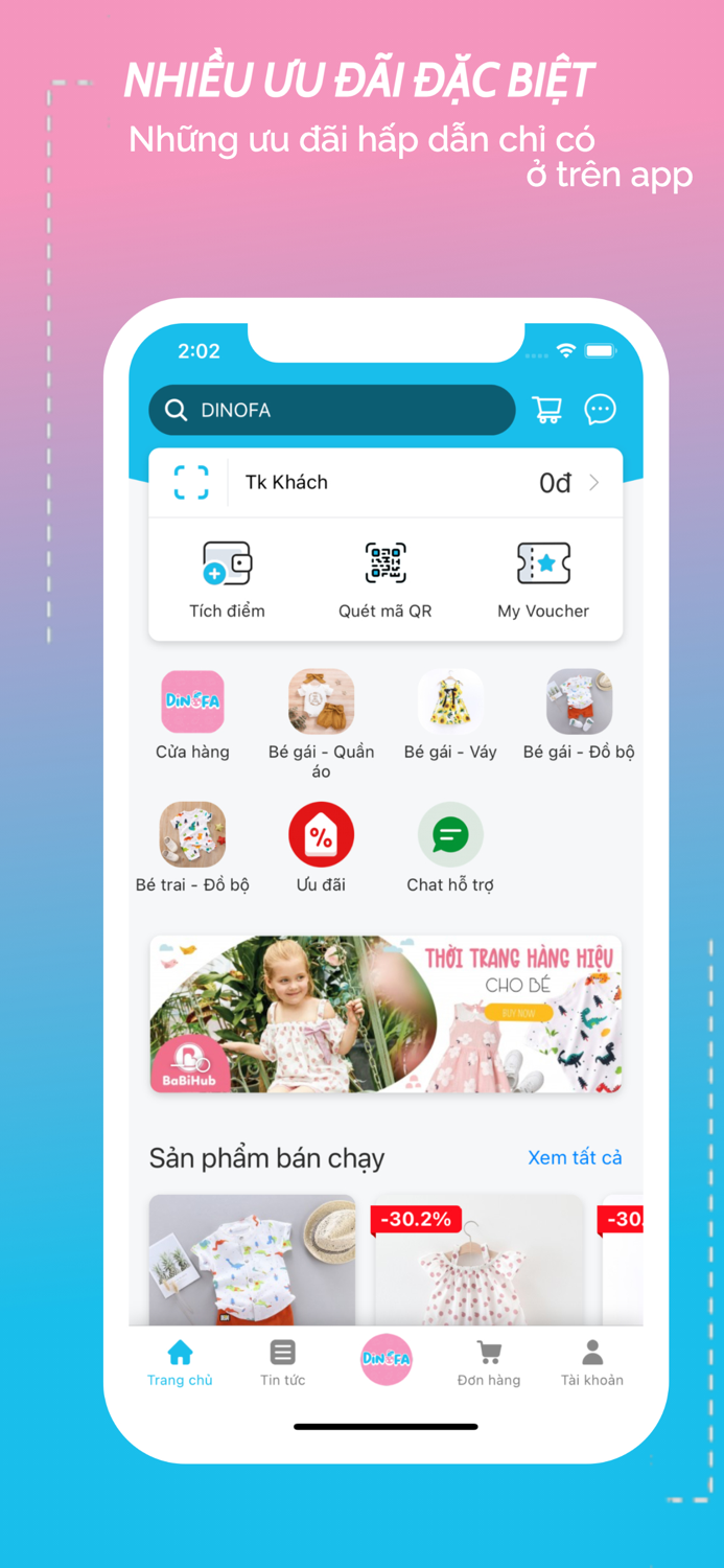 Dinofa - Đồ sơ sinh cao cấp