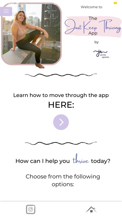 the Just Keep Thriving App