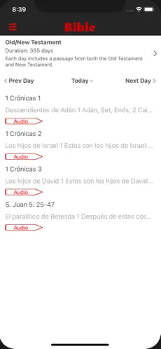Screenshot 5 Biblia Reina Valera (Audio) iphone