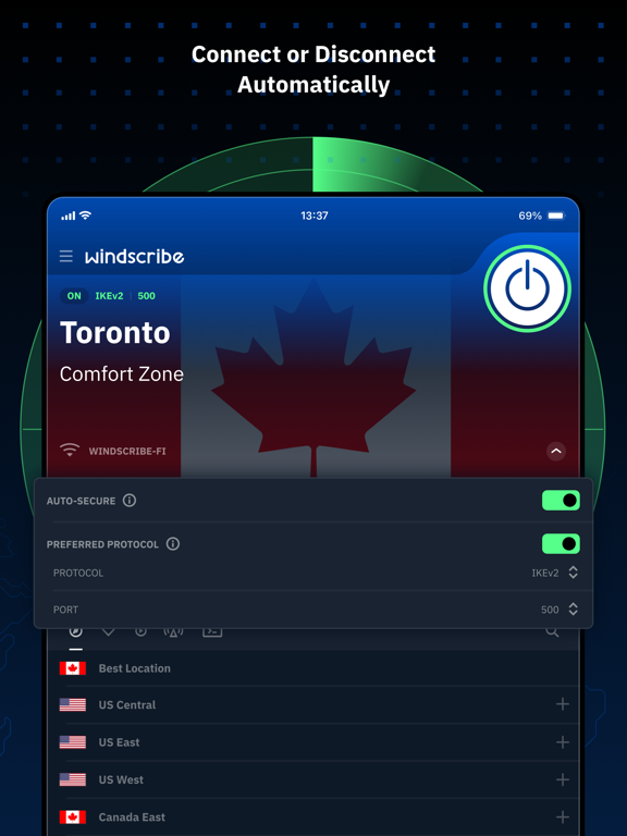 Windscribe VPN screenshot 3