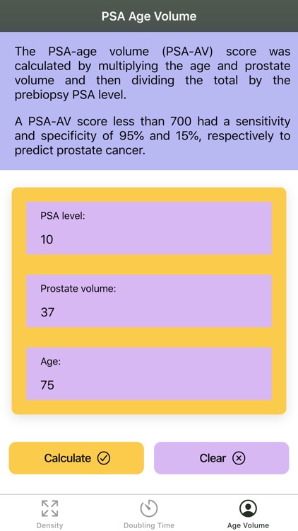 Urology PSA Calculator