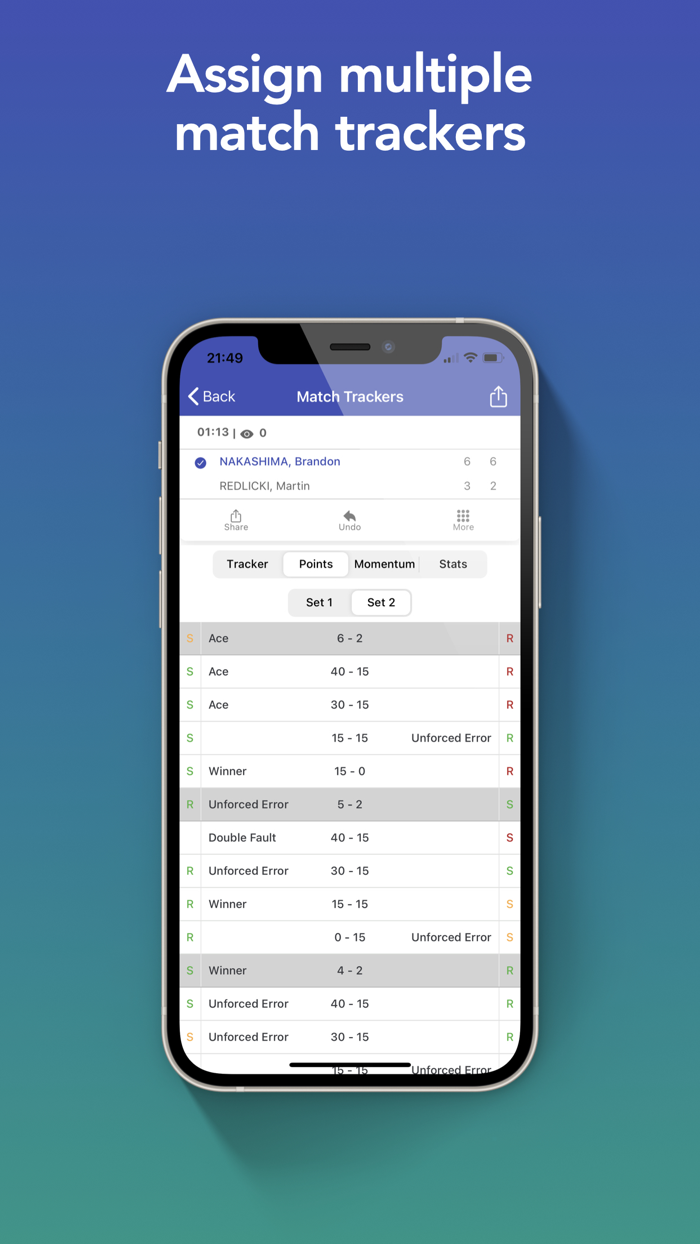 iOnCourt Tennis Match Tracker