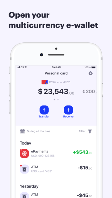 ePayments: wallet & bank card screenshot 2