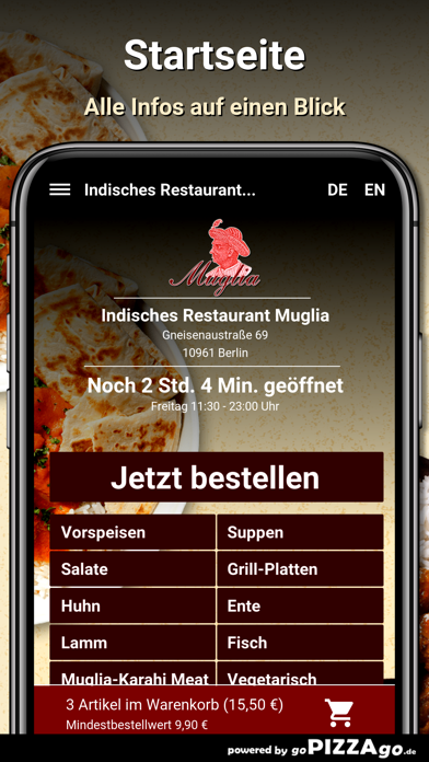 Indisches Restaurant Muglia screenshot 2