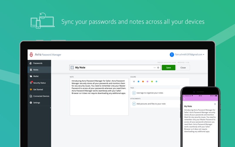 Avira Password Manager Screenshot