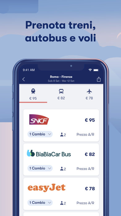 Screenshot of Omio: Biglietti treni e bus3