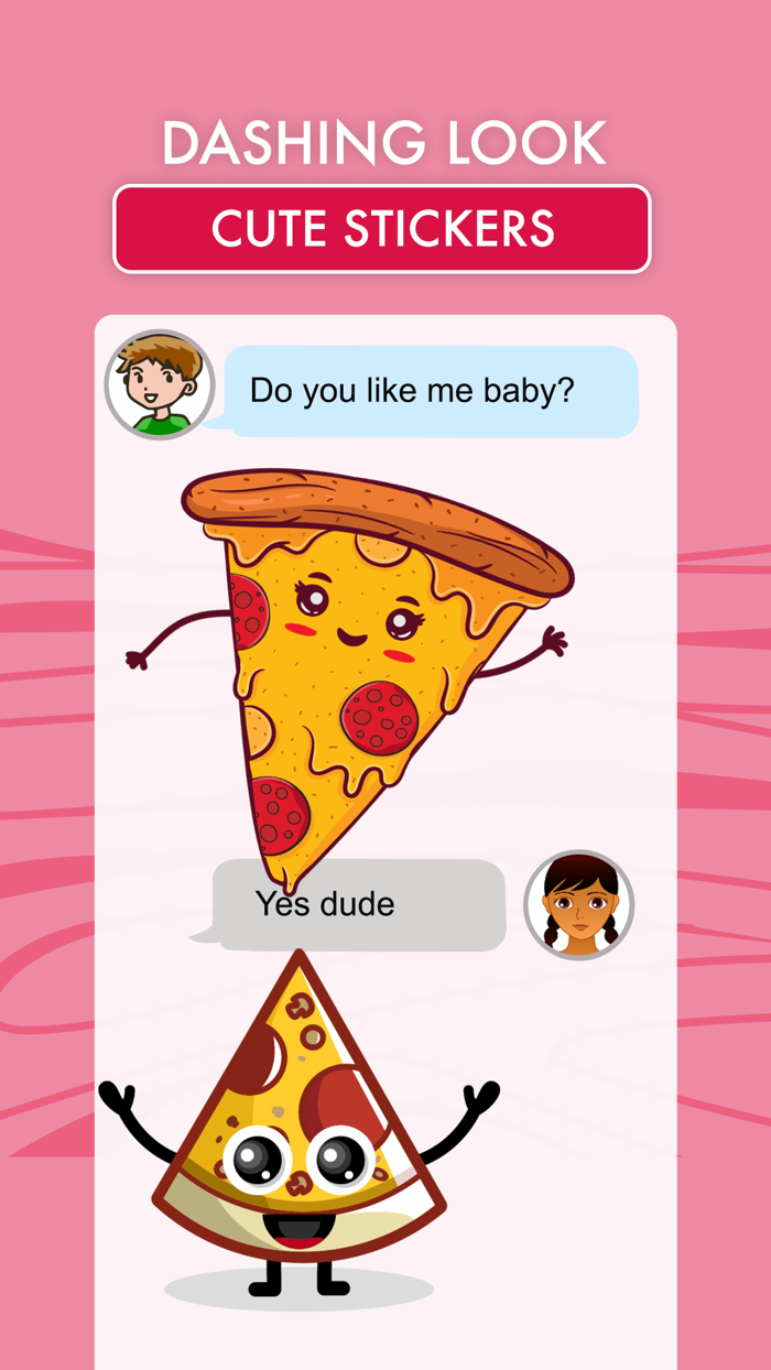 Pizza and French Fries Sticker
