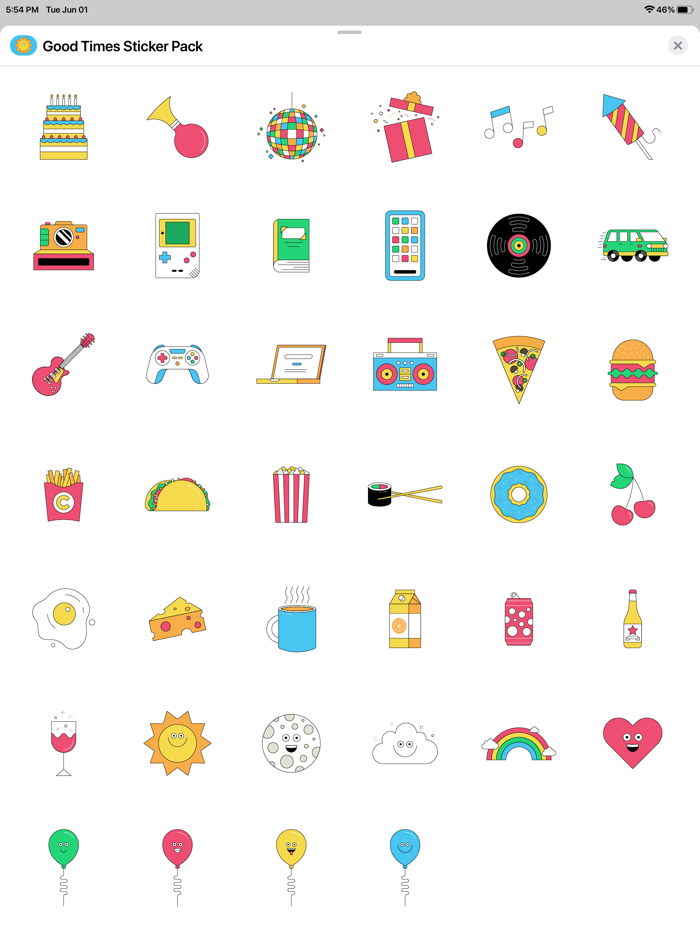 Good Times Retro Stickers