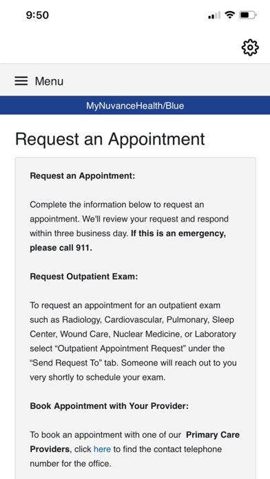 MyNuvanceHealth/Blue screenshot 4
