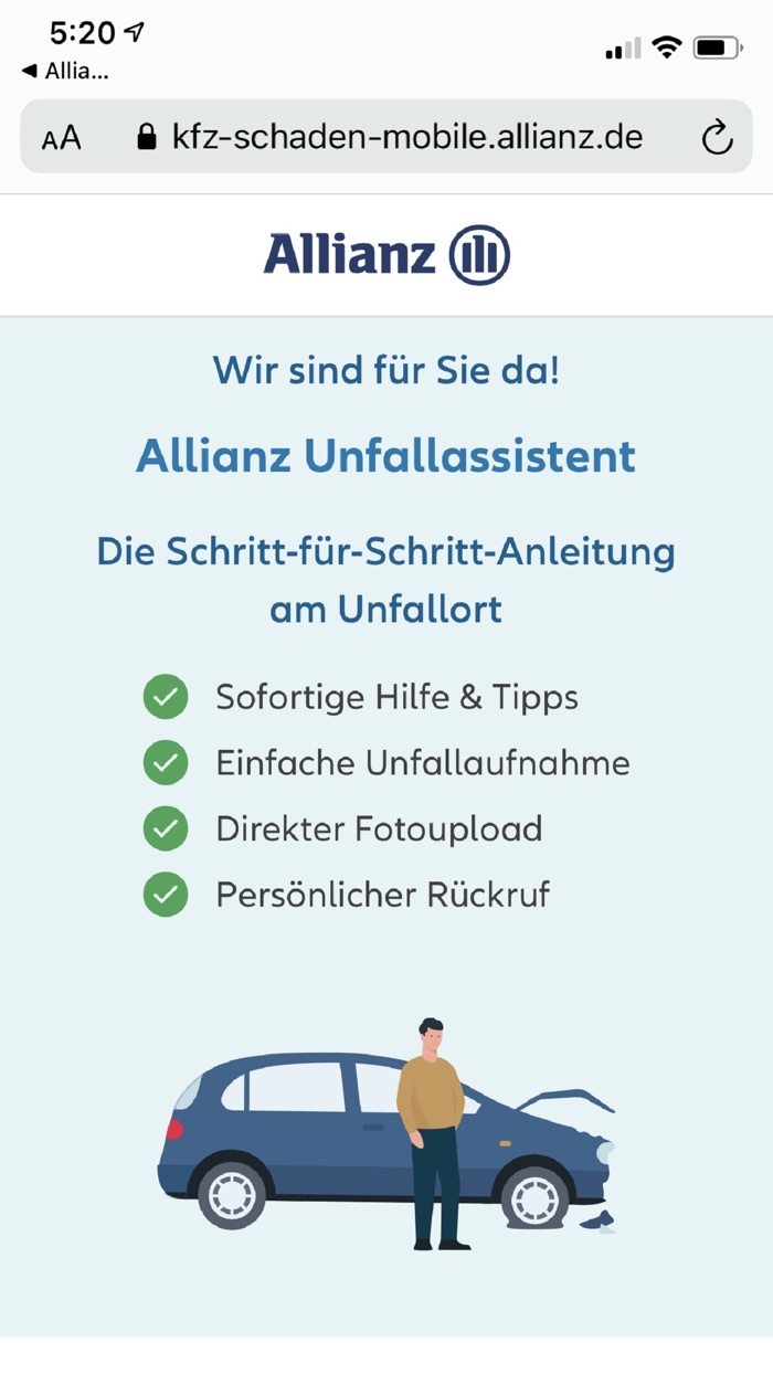 Allianz Unfallmelder